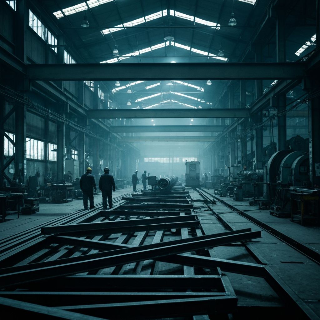 Interior de taller industrial en Chile